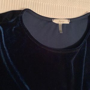 Emerald green velvet top